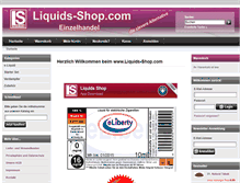Tablet Screenshot of liquids-shop.com